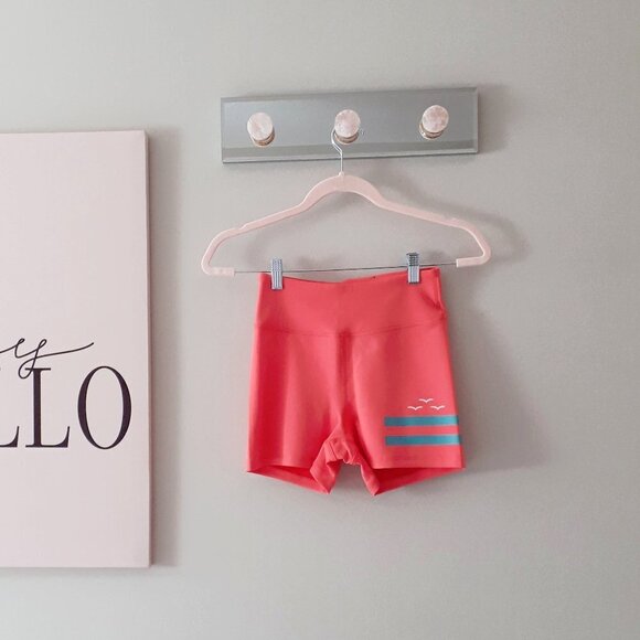 NWT Lazypants coral pink peach adjustable strap sports bra & shorts bundle set - Picture 10 of 13